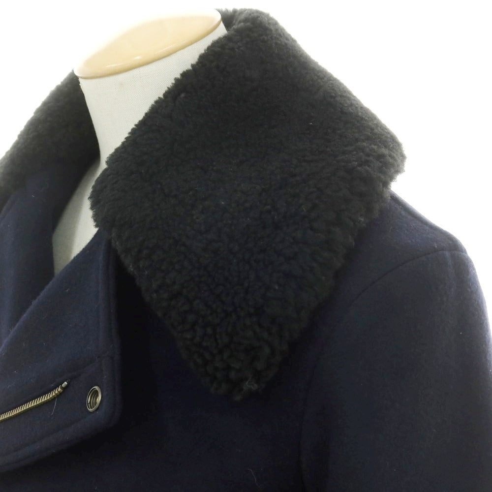 【中古】サイ Scye ウールカシミヤ ダブル ライダースジャケット ネイビー【 36 】【 状態ランクB 】【 レディース 】