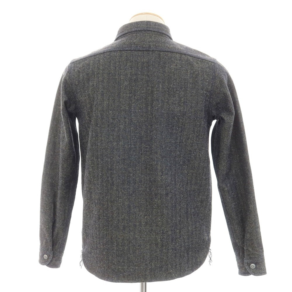 【中古】サムライ ジーンズ SAMURAI JEANS コットンアクリルポリエステル デニム ワークシャツ グレーxネイビー【 S 】【 状態ランクB 】【 メンズ 】