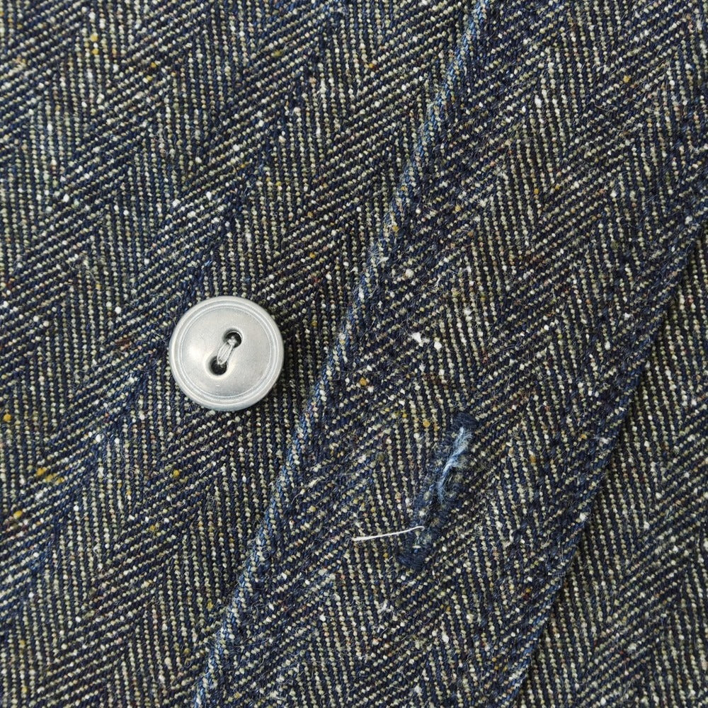 【中古】サムライ ジーンズ SAMURAI JEANS コットンアクリルポリエステル デニム ワークシャツ グレーxネイビー【 S 】【 状態ランクB 】【 メンズ 】