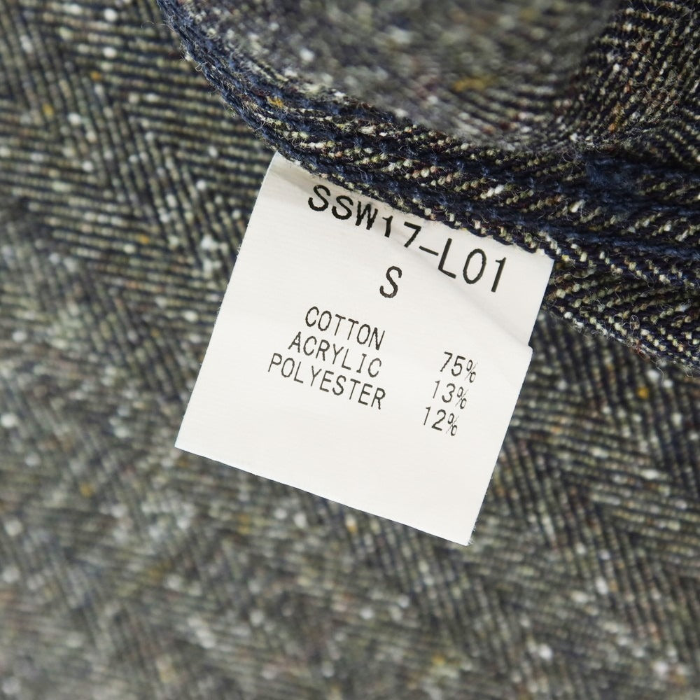 【中古】サムライ ジーンズ SAMURAI JEANS コットンアクリルポリエステル デニム ワークシャツ グレーxネイビー【 S 】【 状態ランクB 】【 メンズ 】