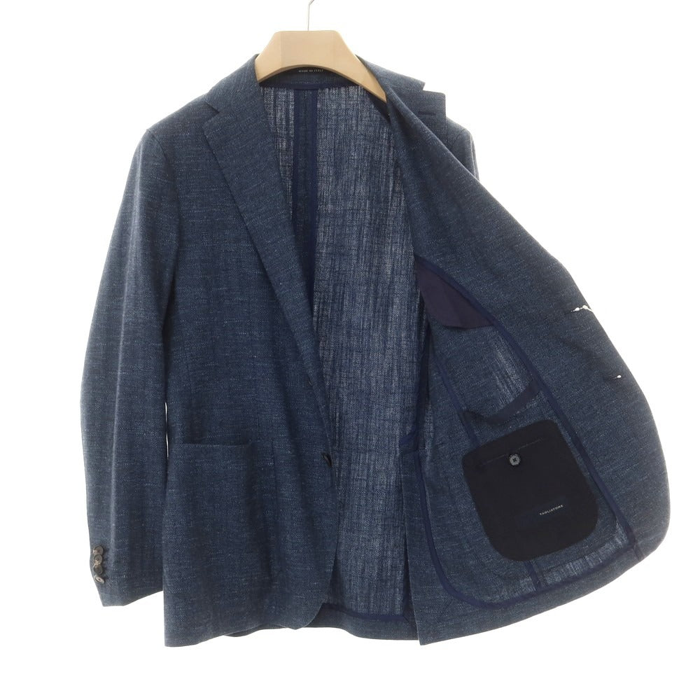 【中古】タリアトーレ TAGLIATORE ウールコットンリネン テーラードジャケット ネイビーxブルー【 48 】【 状態ランクB 】【 メンズ 】