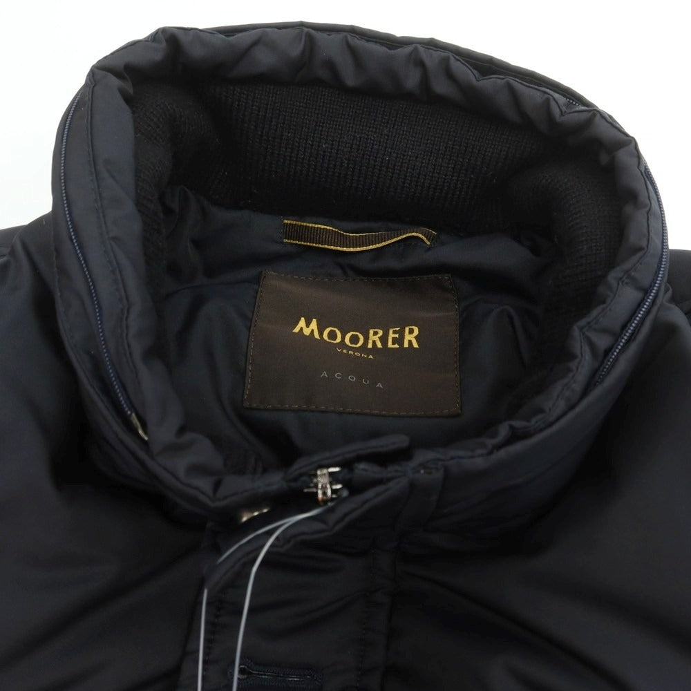 【中古】ムーレー MOORER BARBIERI-WK ポリエステル ファー ダウンコート ダークネイビー【 48 】【 状態ランクB 】【 メンズ 】