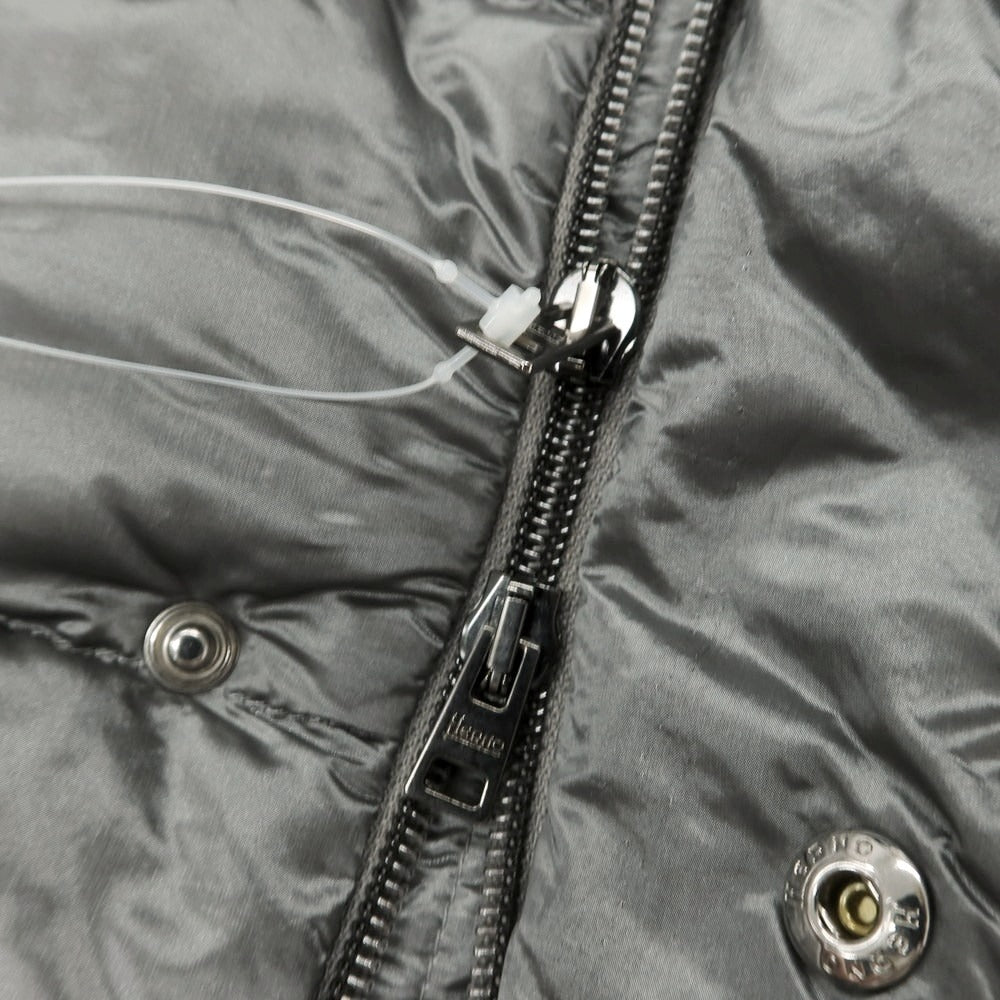 【中古】ヘルノ Herno ナイロンポリエステル ダウンベスト グレー【 48 】【 状態ランクB 】【 メンズ 】