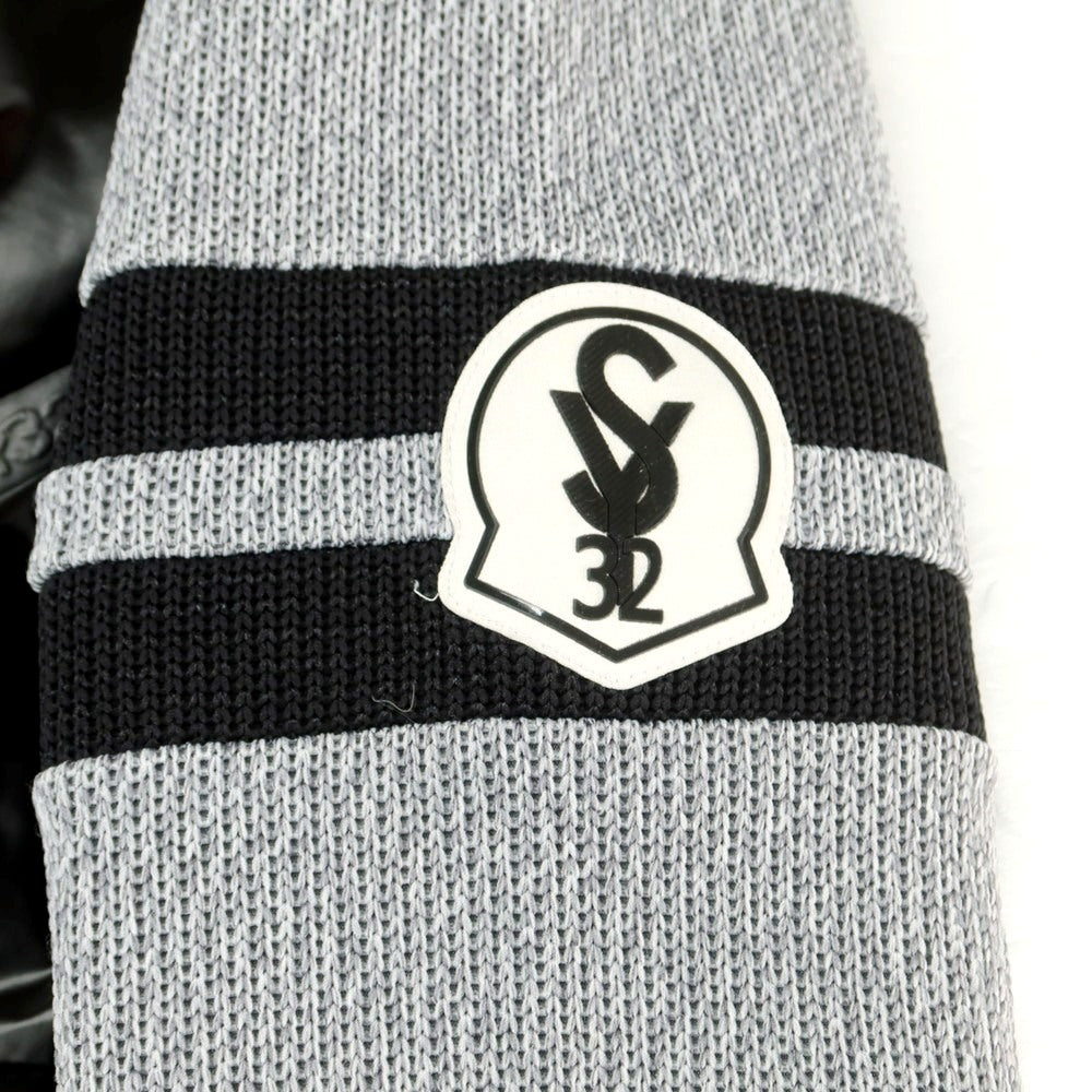 【中古】エスワイサーティトゥー バイ スウィートイヤーズ SY32 BY SWEET YEARS ボンディング ロゴ キルトジャケット 中綿ブルゾン ブラックxグレー【 L 】【 状態ランクB 】【 メンズ 】