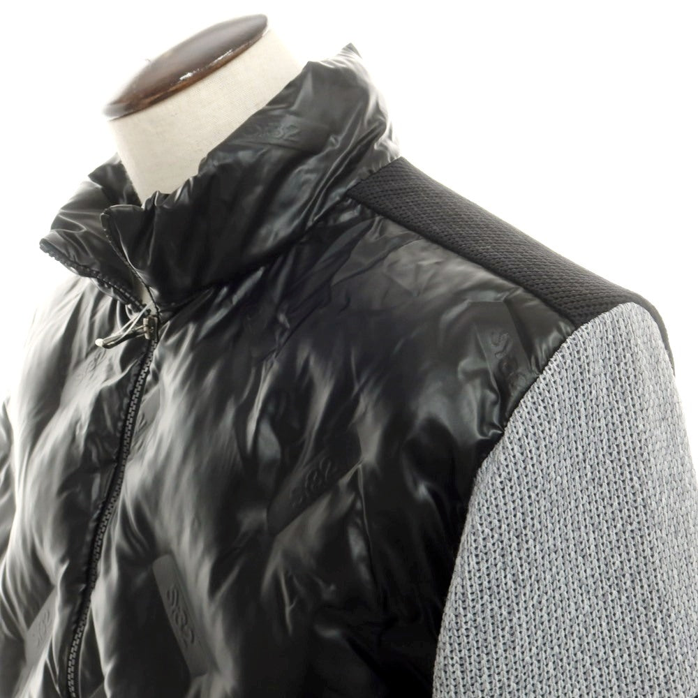 【中古】エスワイサーティトゥー バイ スウィートイヤーズ SY32 BY SWEET YEARS ボンディング ロゴ キルトジャケット 中綿ブルゾン ブラックxグレー【 L 】【 状態ランクB 】【 メンズ 】