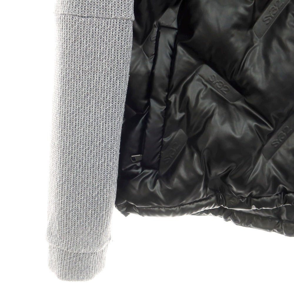 【中古】エスワイサーティトゥー バイ スウィートイヤーズ SY32 BY SWEET YEARS ボンディング ロゴ キルトジャケット 中綿ブルゾン ブラックxグレー【 L 】【 状態ランクB 】【 メンズ 】