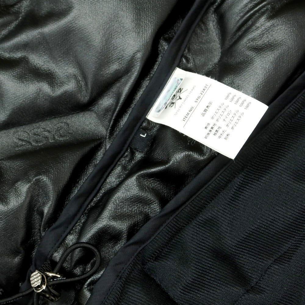 【中古】エスワイサーティトゥー バイ スウィートイヤーズ SY32 BY SWEET YEARS ボンディング ロゴ キルトジャケット 中綿ブルゾン ブラックxグレー【 L 】【 状態ランクB 】【 メンズ 】