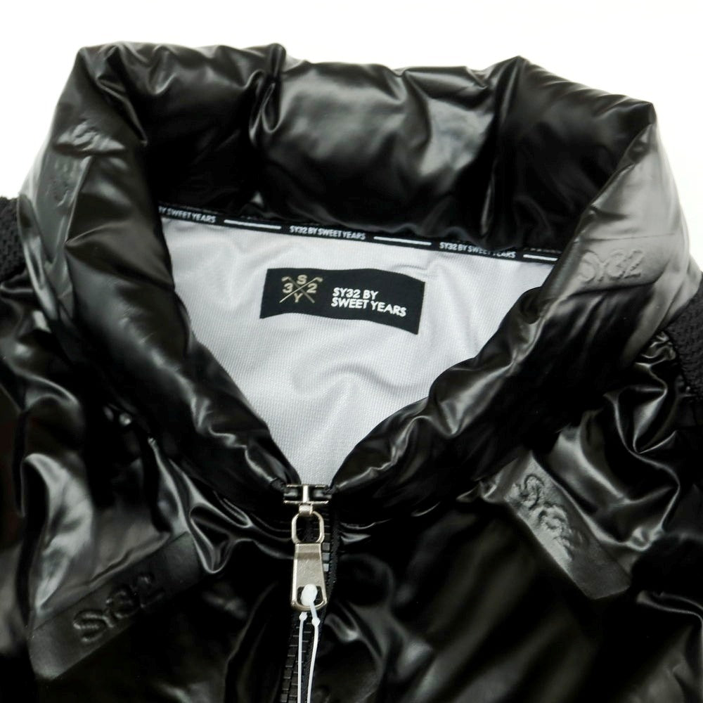 【中古】エスワイサーティトゥー バイ スウィートイヤーズ SY32 BY SWEET YEARS ボンディング ロゴ キルトジャケット 中綿ブルゾン ブラックxグレー【 L 】【 状態ランクB 】【 メンズ 】
