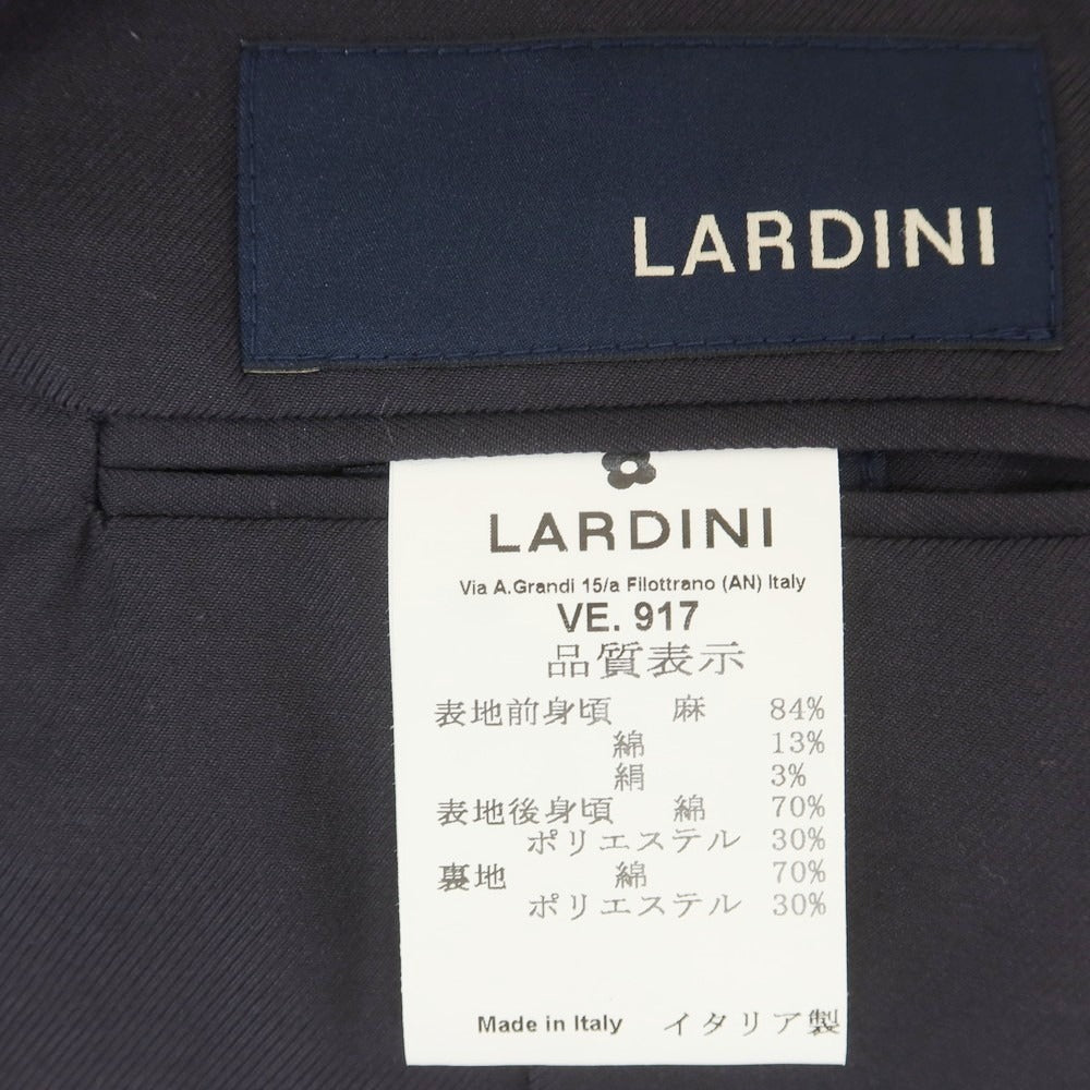【中古】ラルディーニ LARDINI リネンコットンシルク ジレ ベスト ネイビー【 48 】【 状態ランクB 】【 メンズ 】