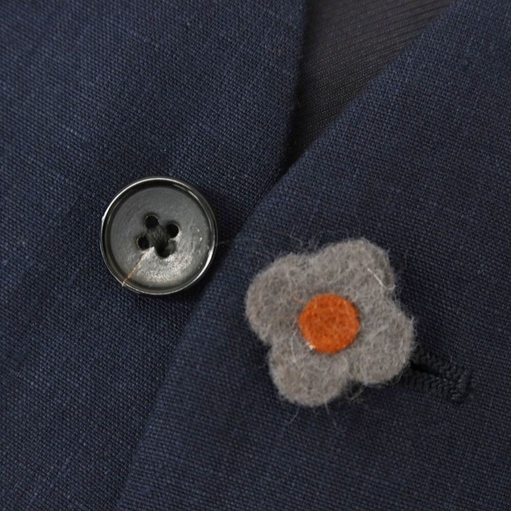 【中古】ラルディーニ LARDINI リネンコットンシルク ジレ ベスト ネイビー【 48 】【 状態ランクB 】【 メンズ 】