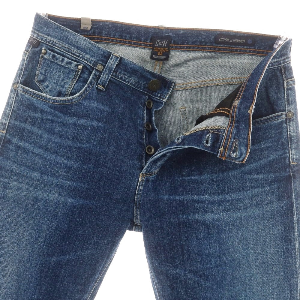 【中古】シチズンズオブヒューマニティー Citizens of humanity ストレッチ コットン ジーンズ デニムパンツ ネイビーブルー【 31 】【 状態ランクC 】【 メンズ 】