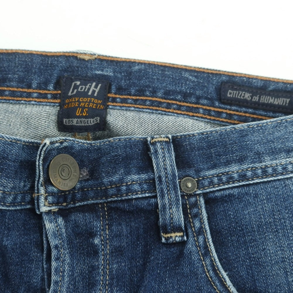 【中古】シチズンズオブヒューマニティー Citizens of humanity ストレッチ コットン ジーンズ デニムパンツ ネイビーブルー【 31 】【 状態ランクC 】【 メンズ 】