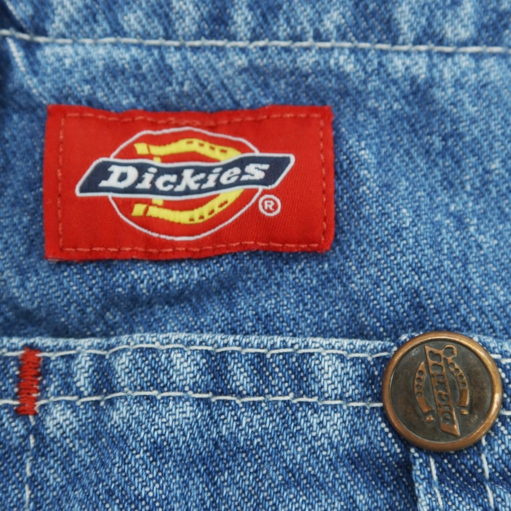 【中古】ディッキーズ Dickies コットン デニム オーバーオール ブルー【 42×32 】【 状態ランクC 】【 メンズ 】
