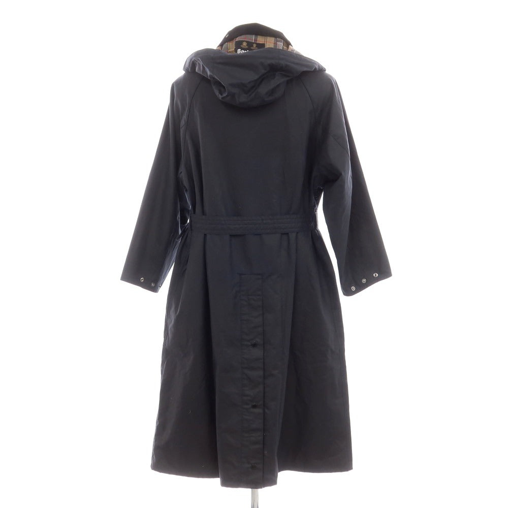 【中古】バブアー Barbour ×YLEVE ワックスコットン ベルテッド ステンカラーコート ネイビー【 S 】【 状態ランクB 】【 メンズ 】
