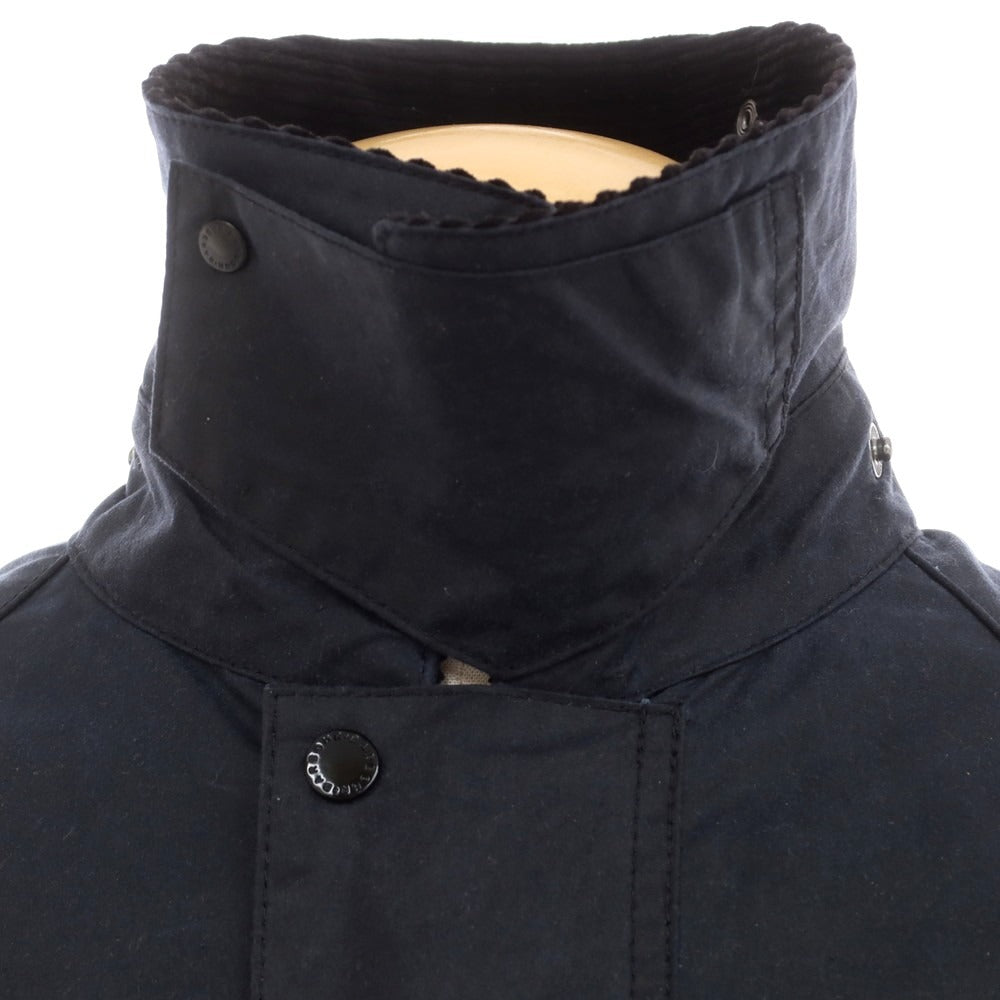 【中古】バブアー Barbour ×YLEVE ワックスコットン ベルテッド ステンカラーコート ネイビー【 S 】【 状態ランクB 】【 メンズ 】