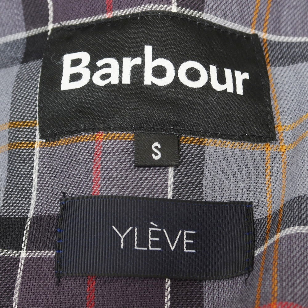 【中古】バブアー Barbour ×YLEVE ワックスコットン ベルテッド ステンカラーコート ネイビー【 S 】【 状態ランクB 】【 メンズ 】