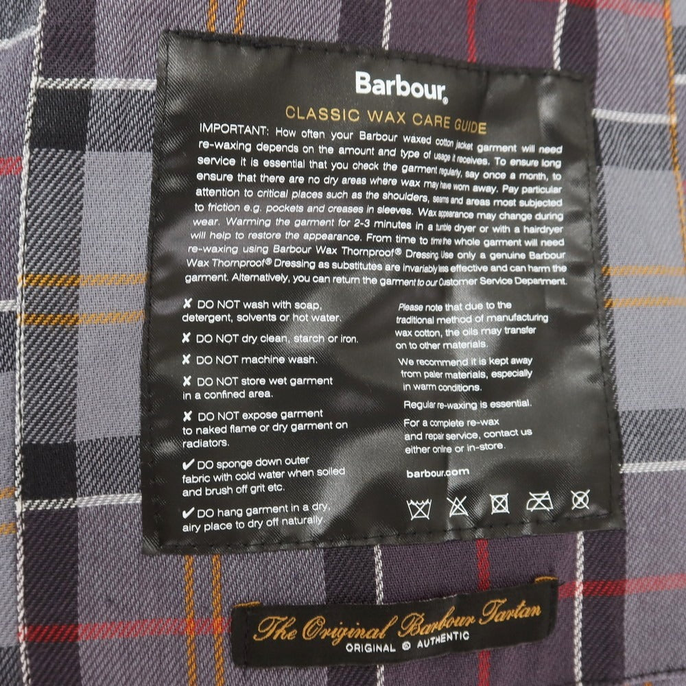 【中古】バブアー Barbour ×YLEVE ワックスコットン ベルテッド ステンカラーコート ネイビー【 S 】【 状態ランクB 】【 メンズ 】