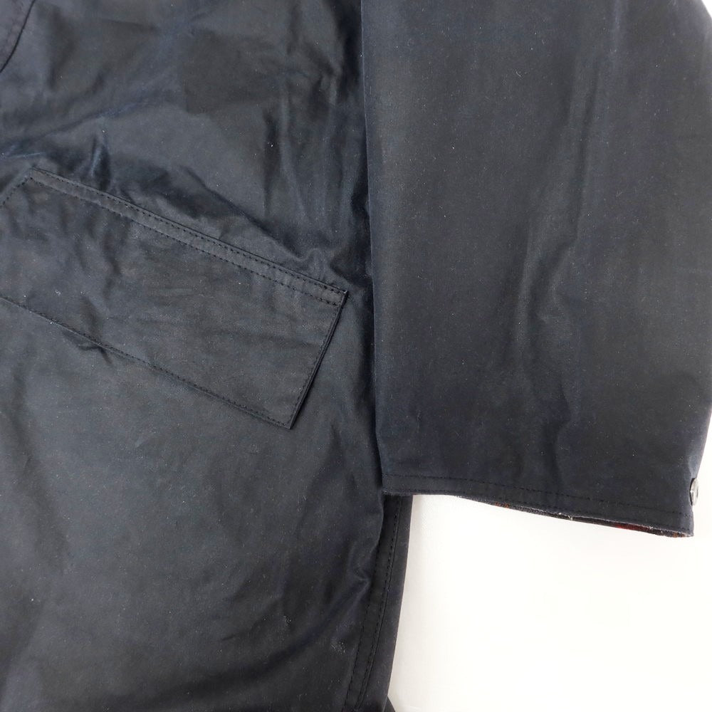 【中古】バブアー Barbour ×YLEVE ワックスコットン ベルテッド ステンカラーコート ネイビー【 S 】【 状態ランクB 】【 メンズ 】
