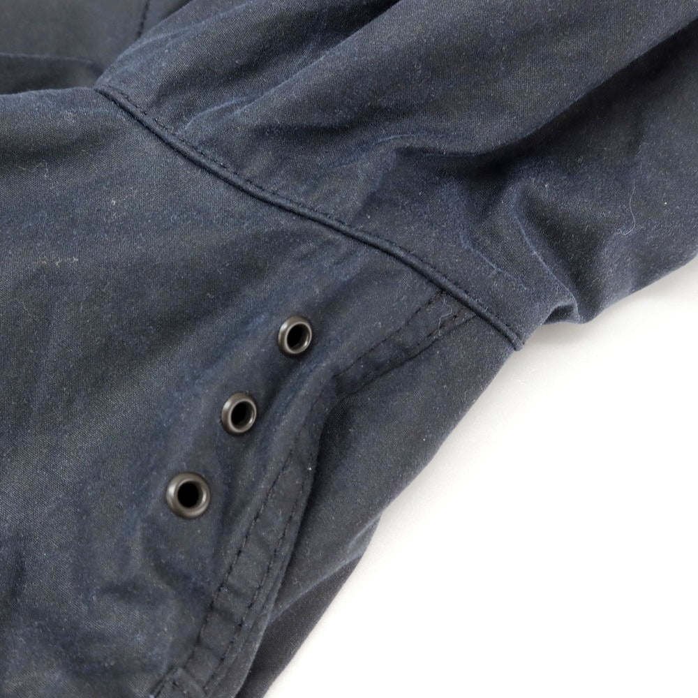 【中古】バブアー Barbour ×YLEVE ワックスコットン ベルテッド ステンカラーコート ネイビー【 S 】【 状態ランクB 】【 メンズ 】