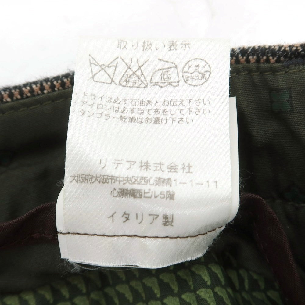 【中古】シビリア SIVIGLIA ストレッチ ウールコットン カジュアルスラックスパンツ ブラウンxベージュ【 32 】【 状態ランクB 】【 メンズ 】