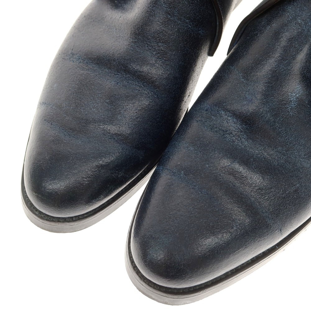 【中古】コルノブルゥ CORNO BLU バケッタレザー チャッカブーツ ネイビー【 7 1/2 】【 状態ランクB 】【 メンズ 】