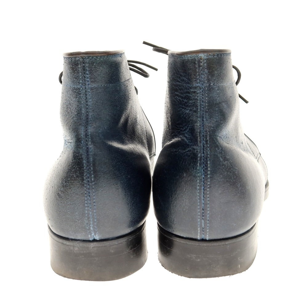 【中古】コルノブルゥ CORNO BLU バケッタレザー チャッカブーツ ネイビー【 7 1/2 】【 状態ランクB 】【 メンズ 】