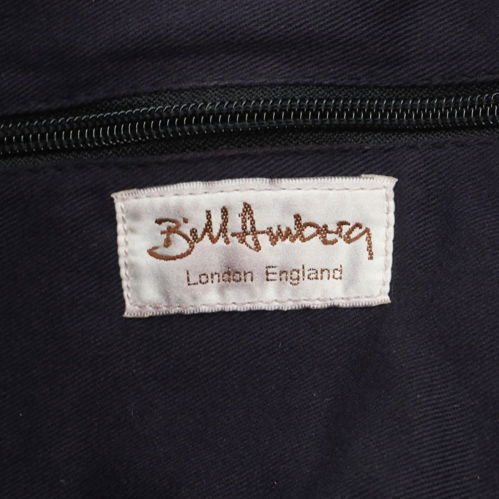 【中古】ビルアンバーグ Bill Amberg コットン ショルダーバッグ ネイビー【 状態ランクC 】【 メンズ 】