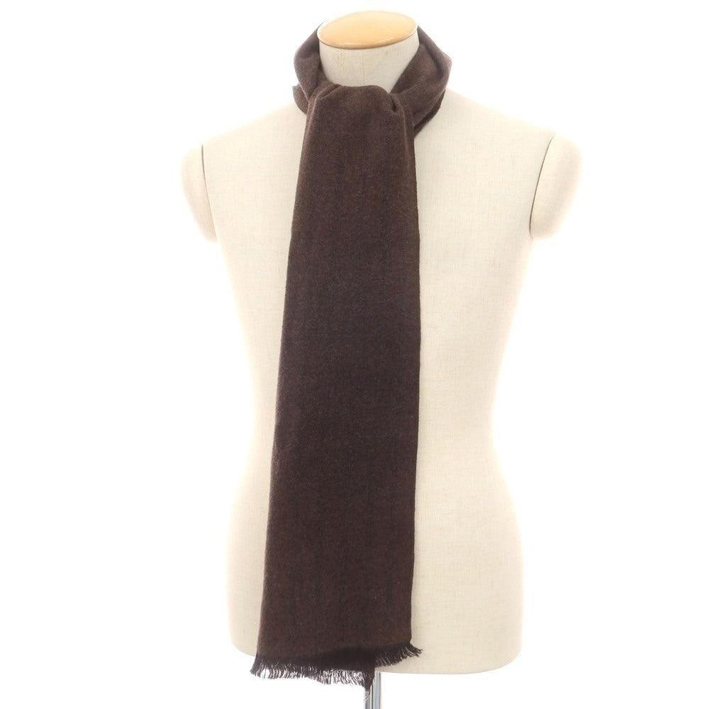 【中古】フィオリオ FIORIO レーヨン ストライプ マフラー ダークブラウン【 状態ランクA 】【 メンズ 】