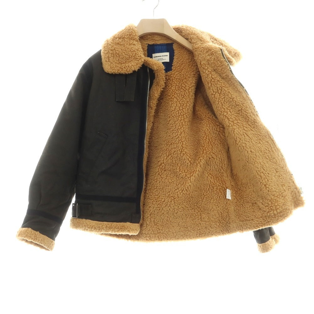 【中古】サムライ ジーンズ SAMURAI JEANS コットン B-3型 フライトジャケット ブルゾン ダークブラウン【 S 】【 状態ランクB 】【 メンズ 】