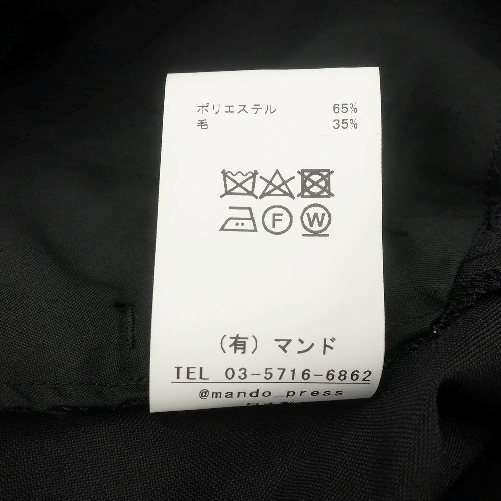 【中古】マンド Mando ポリエステルウール カジュアルスラックスパンツ ブラック【 1 】【 状態ランクB 】【 メンズ 】