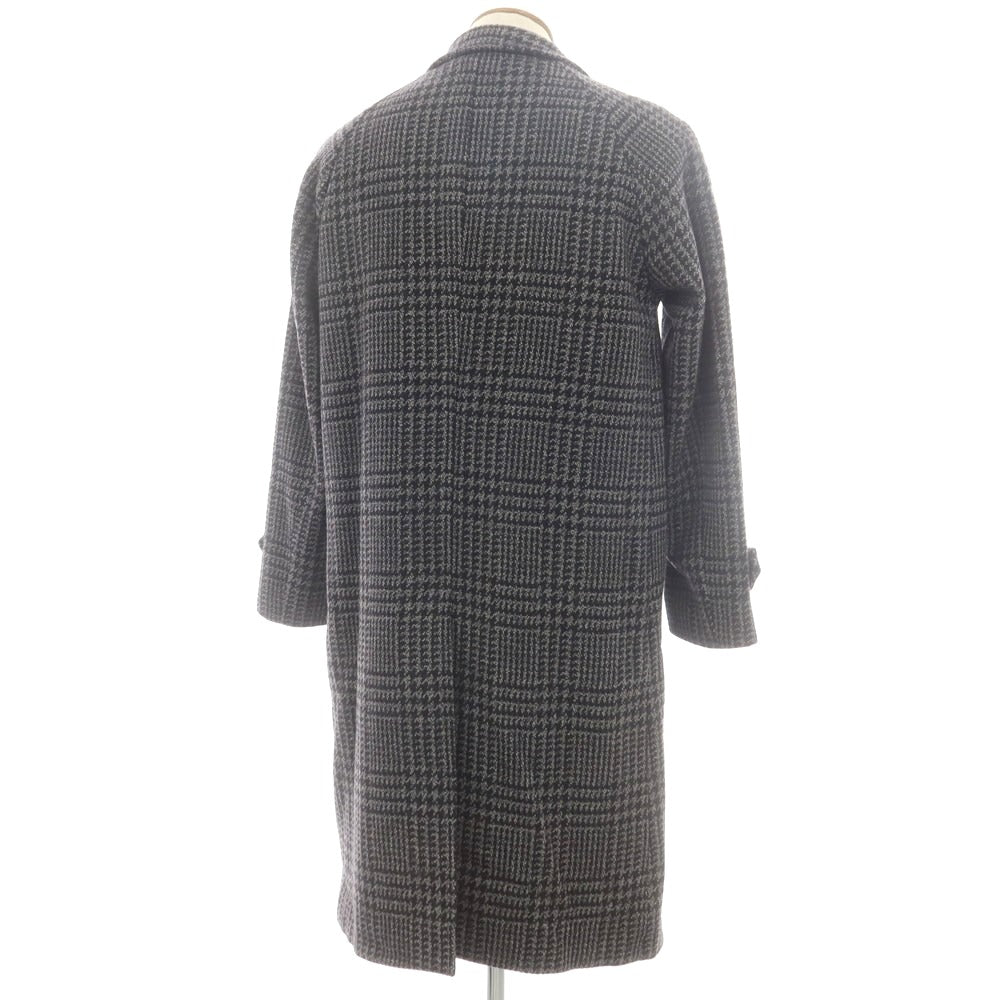 【中古】リングヂャケット RING JACKET ツイードウール チェック チェスターフィールドコート グレーxブラック【 46 】【 状態ランクA 】【 メンズ 】