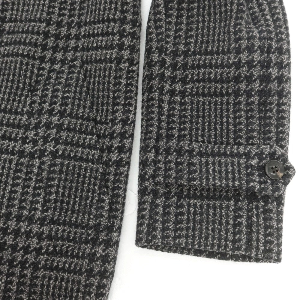 【中古】リングヂャケット RING JACKET ツイードウール チェック チェスターフィールドコート グレーxブラック【 46 】【 状態ランクA 】【 メンズ 】