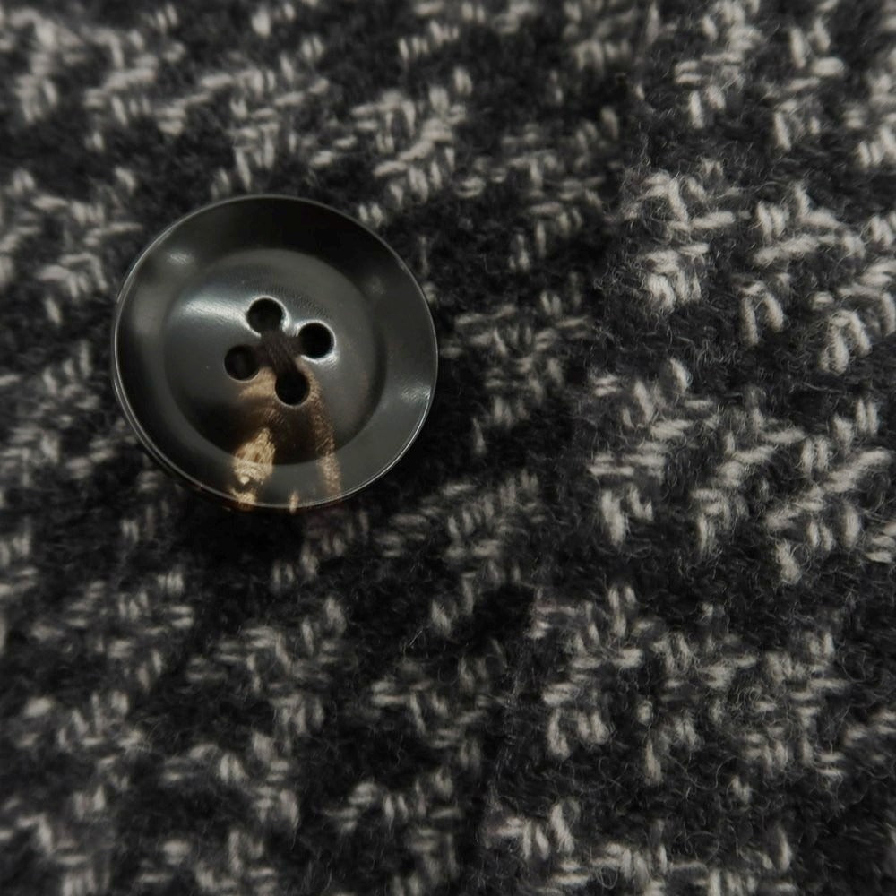 【中古】リングヂャケット RING JACKET ツイードウール チェック チェスターフィールドコート グレーxブラック【 46 】【 状態ランクA 】【 メンズ 】