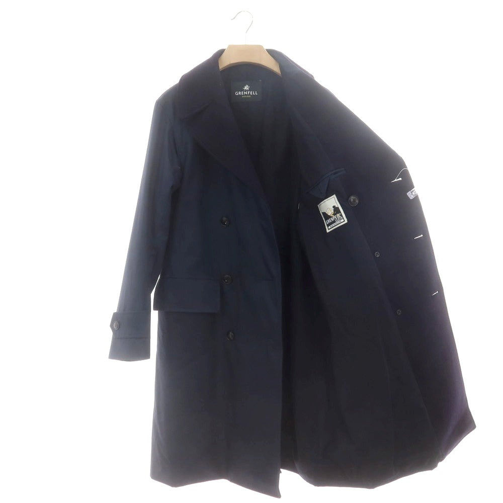 【中古】グレンフェル GRENFELL グレンフェルクロス ダブルブレストコート ネイビー【 36 】【 状態ランクB 】【 メンズ 】
