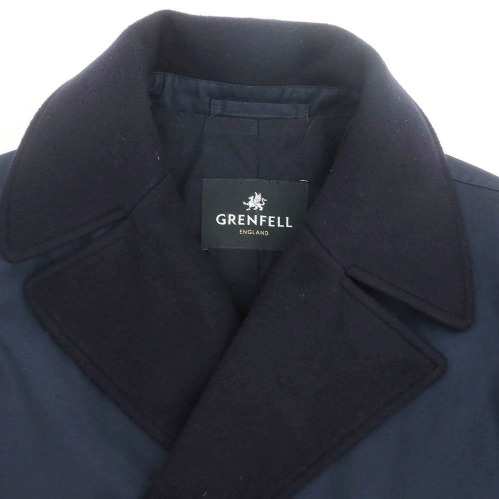 【中古】グレンフェル GRENFELL グレンフェルクロス ダブルブレストコート ネイビー【 36 】【 状態ランクB 】【 メンズ 】