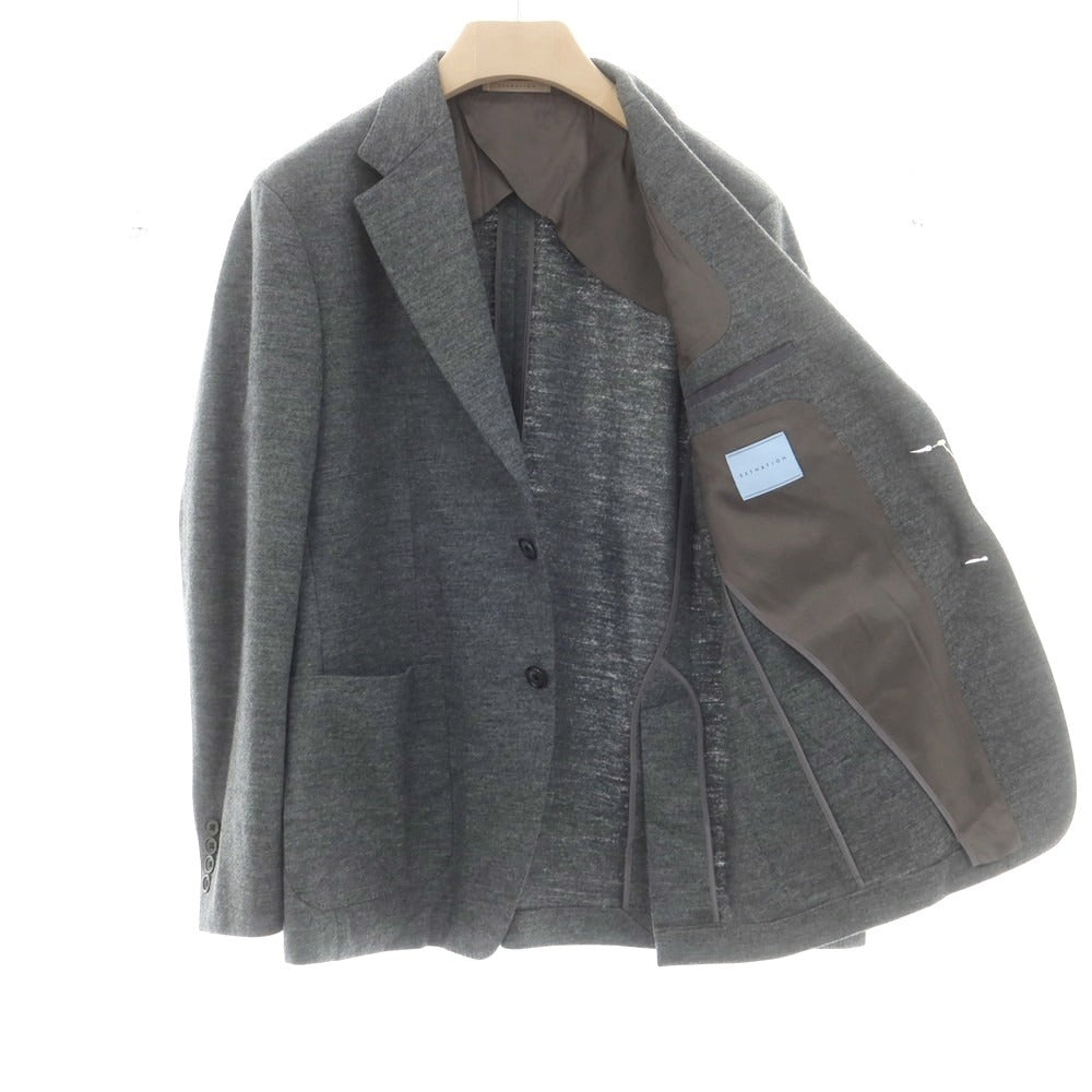 【中古】エストネーション ESTNATION ウールジャージー 2つボタンスーツ グレー【 L 】【 状態ランクB 】【 メンズ 】