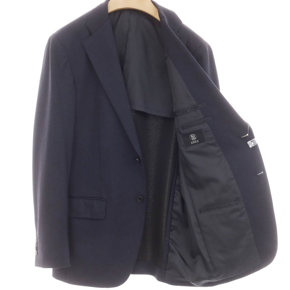 【中古】オンリー ONLY ポリエステルレーヨンジャージー 2つボタンスーツ ネイビー【 180AB 】【 状態ランクB 】【 メンズ 】