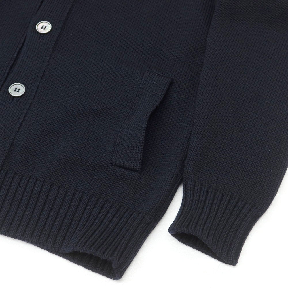 【中古】ザノーネ ZANONE ミドルゲージ ウール スタンドカラー カーディガン ネイビー【 48 】【 状態ランクA 】【 メンズ 】