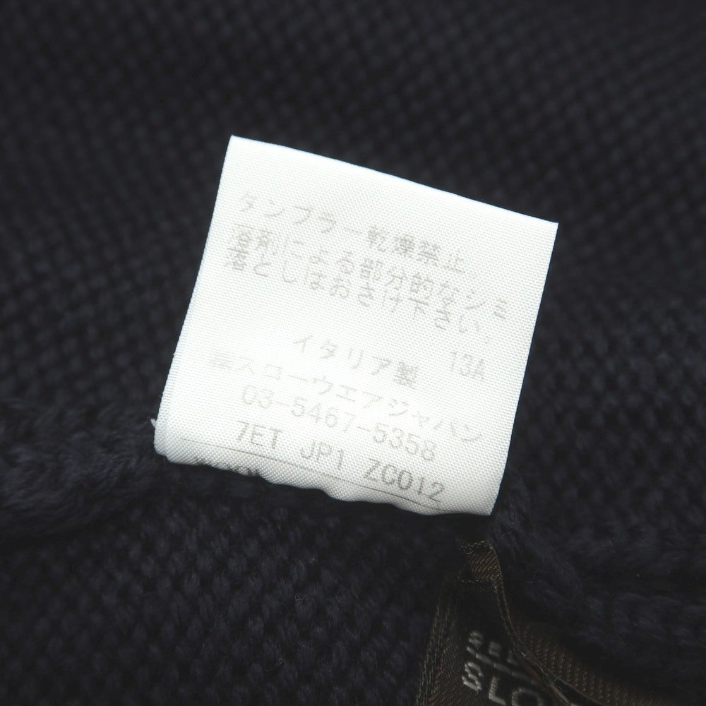 【中古】ザノーネ ZANONE ミドルゲージ ウール スタンドカラー カーディガン ネイビー【 48 】【 状態ランクA 】【 メンズ 】