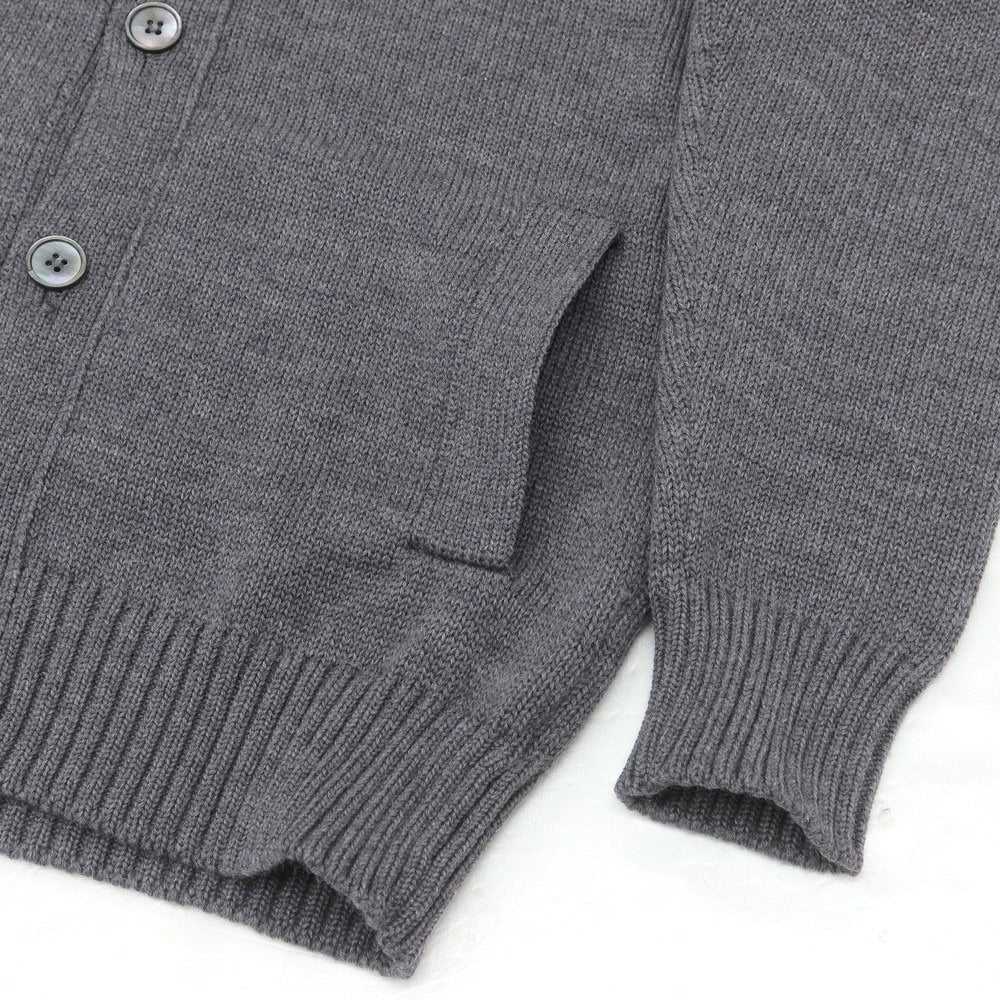 【中古】ザノーネ ZANONE ミドルゲージ ウール スタンドカラー カーディガン グレー【 48 】【 状態ランクA 】【 メンズ 】