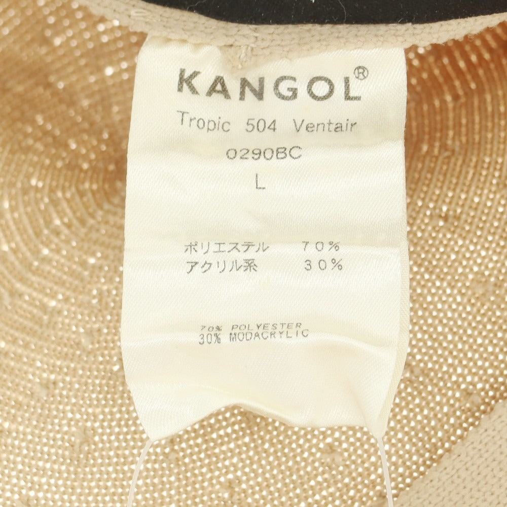 【中古】カンゴール KANGOL ポリエステル ハンチング キャップ ベージュ【 L 】【 状態ランクC 】【 メンズ 】
