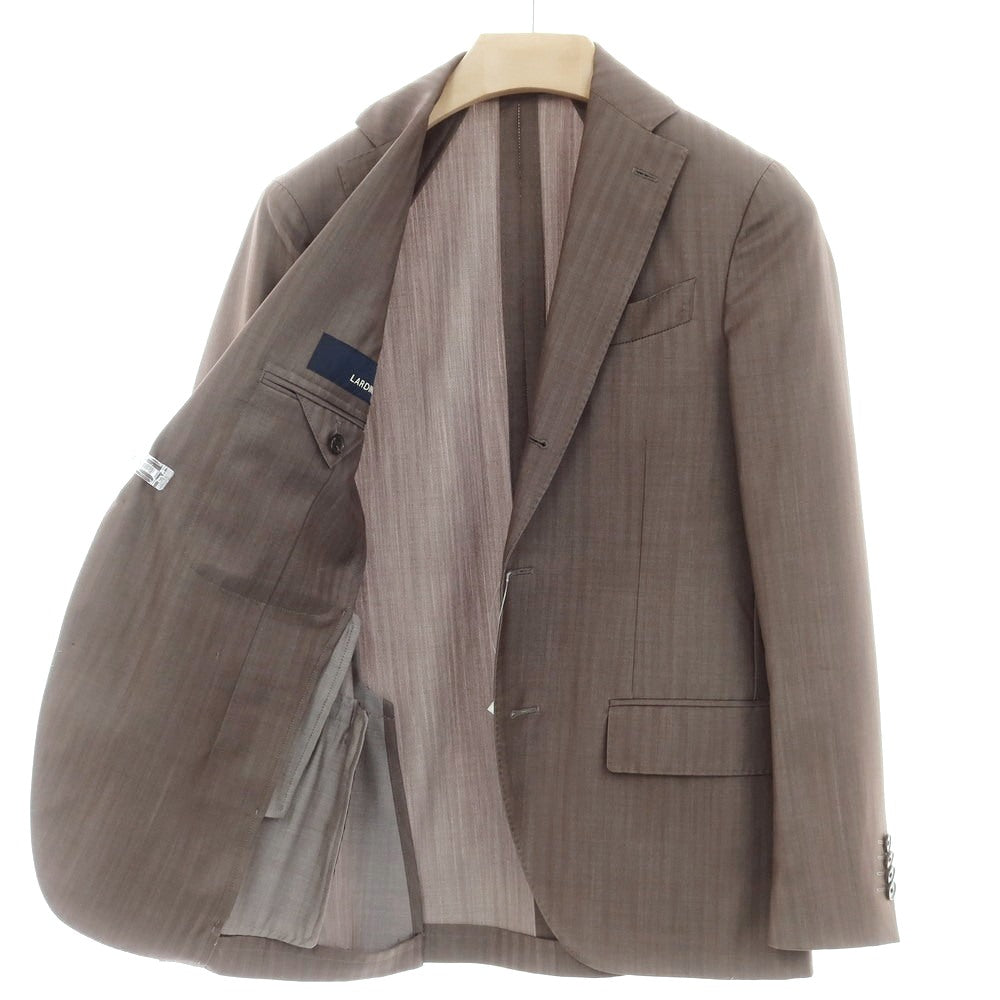【中古】ラルディーニ LARDINI ウール 3つボタンスーツ アッシュブラウン【 42 】【 状態ランクC 】【 メンズ 】