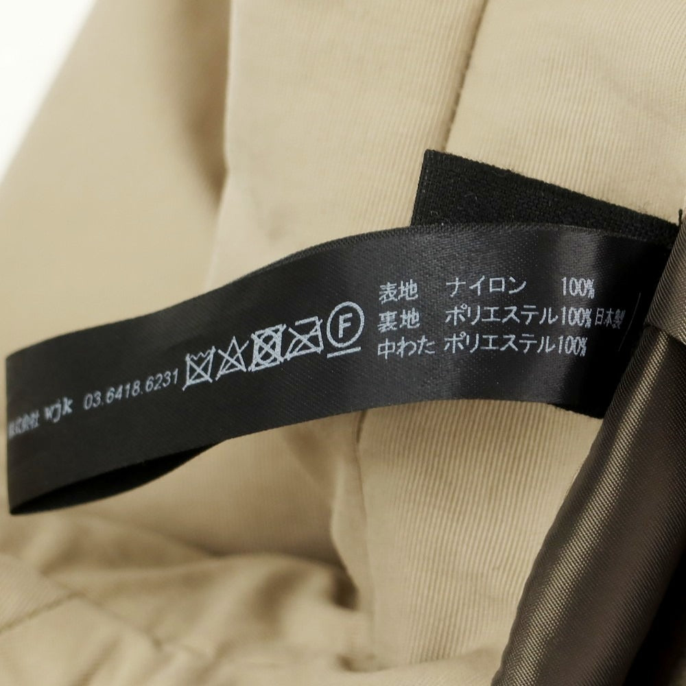 【中古】ダブルジェイケイ wjk ナイロン 中綿 チェスターフィールドコート ベージュ【 S 】【 状態ランクB 】【 メンズ 】