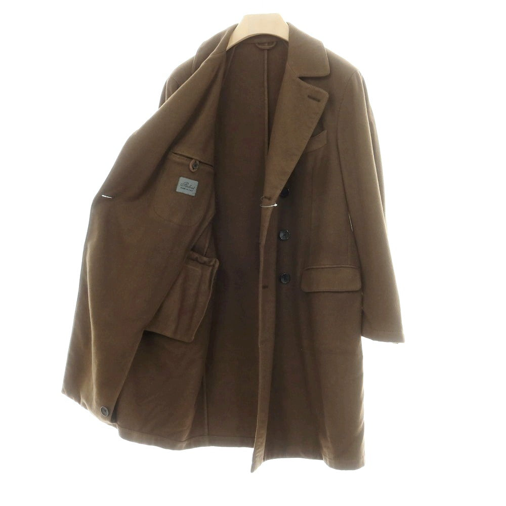 【中古】ベルベスト Belvest カシミヤ ダブルブレストコート オリーブ【 50 】【 状態ランクC 】【 メンズ 】