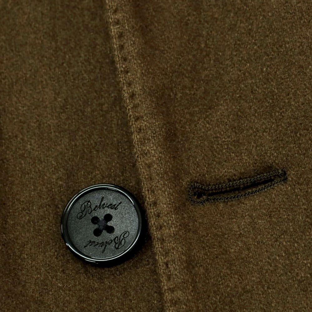 【中古】ベルベスト Belvest カシミヤ ダブルブレストコート オリーブ【 50 】【 状態ランクC 】【 メンズ 】