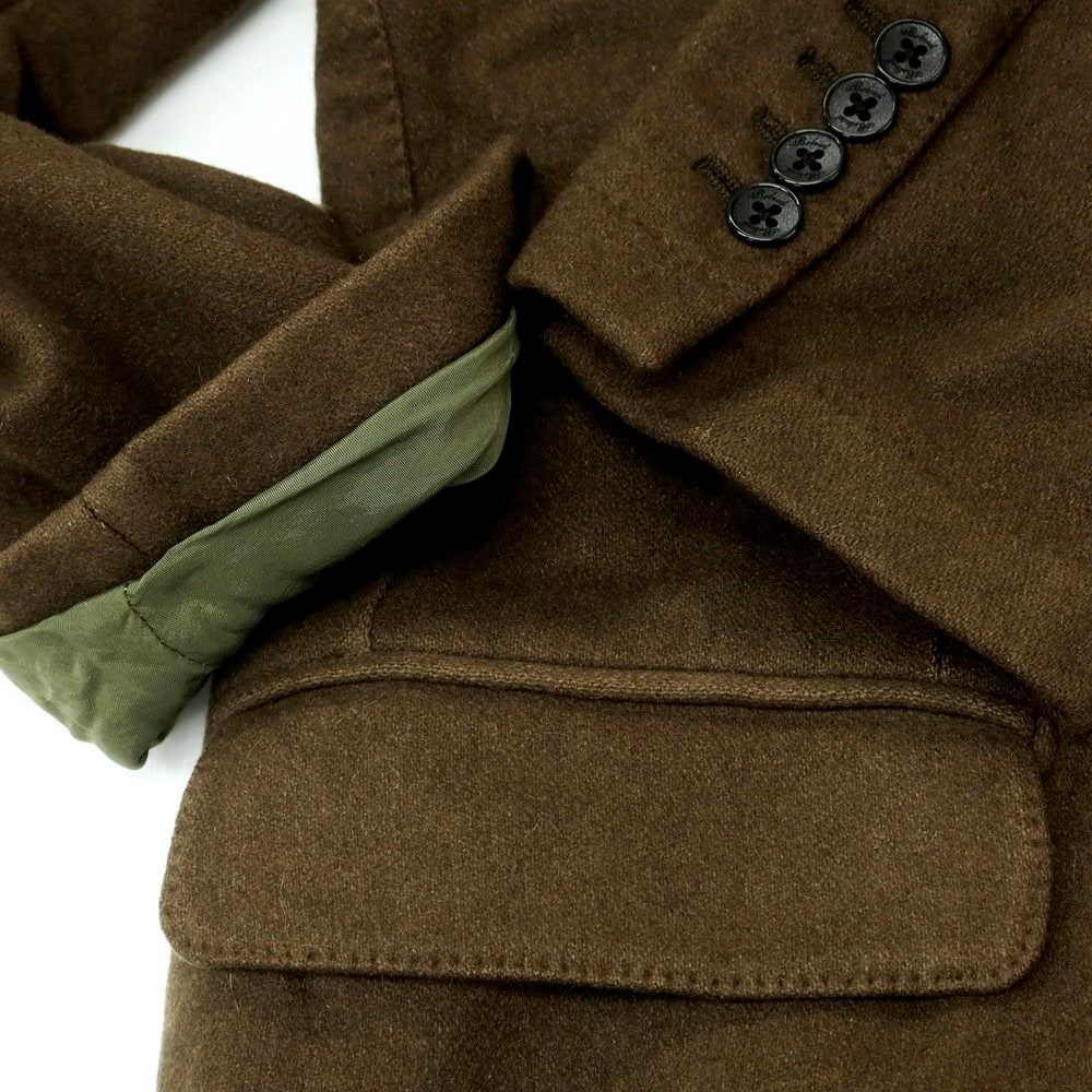 【中古】ベルベスト Belvest カシミヤ ダブルブレストコート オリーブ【 50 】【 状態ランクC 】【 メンズ 】