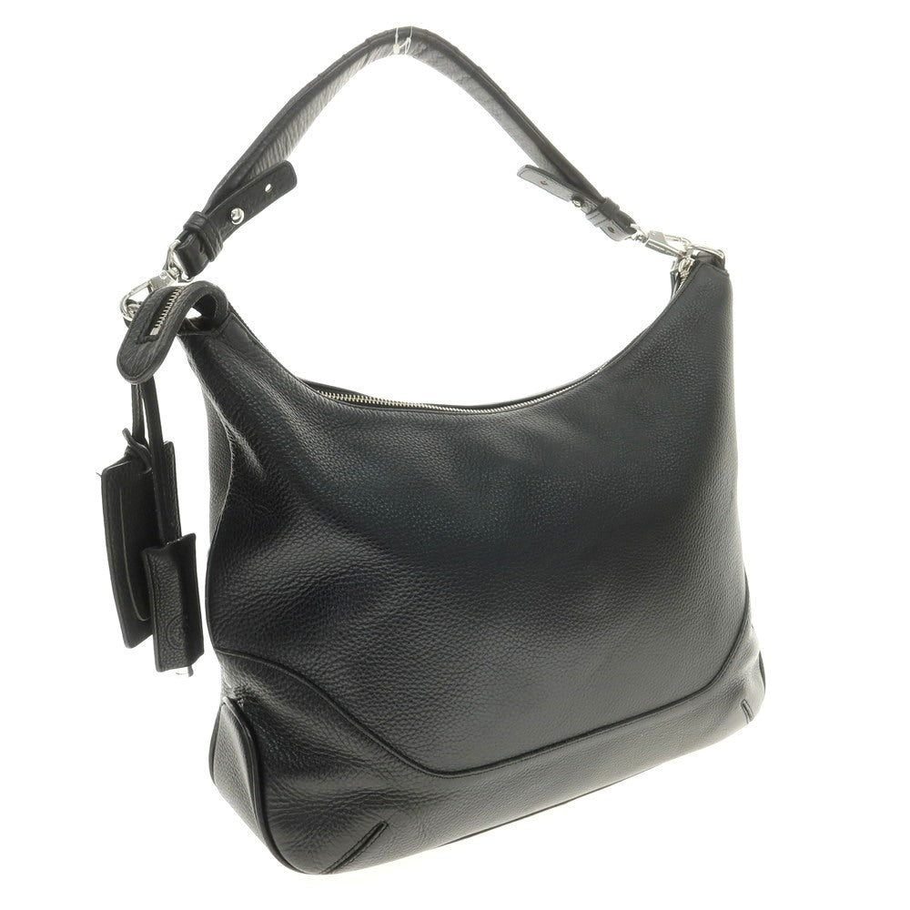 【中古】ペッレモルビダ PELLE MORBIDA シュリンクレザー ワンショルダーバッグ ブラック【 状態ランクC 】【 メンズ 】
