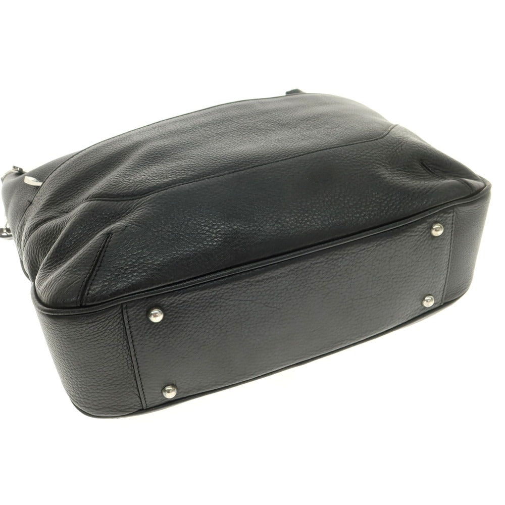 【中古】ペッレモルビダ PELLE MORBIDA シュリンクレザー ワンショルダーバッグ ブラック【 状態ランクC 】【 メンズ 】