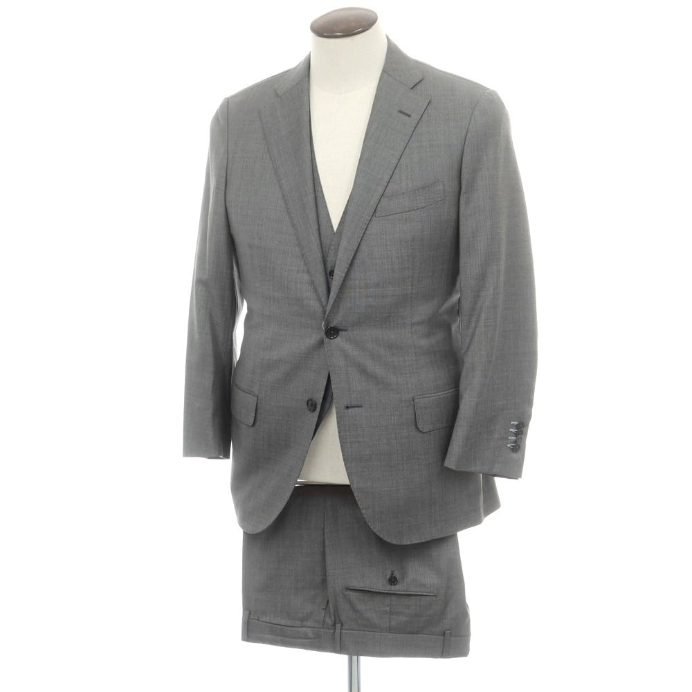 【中古】トゥモローランド TOMORROWLAND ウールシルク スリーピース 2つボタンスーツ グレー【 50 】【 状態ランクB 】【 メンズ 】