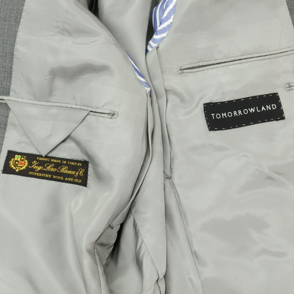 【中古】トゥモローランド TOMORROWLAND ウールシルク スリーピース 2つボタンスーツ グレー【 50 】【 状態ランクB 】【 メンズ 】